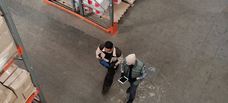 Men in the warehouse
