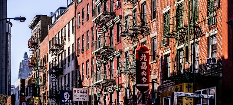 An apartment building in Manhattan.