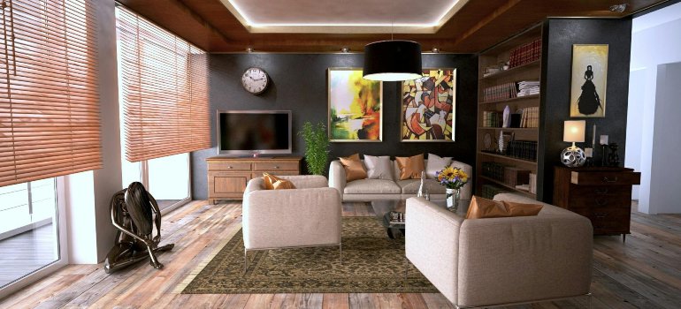 The interior of an apartment in Soho.
