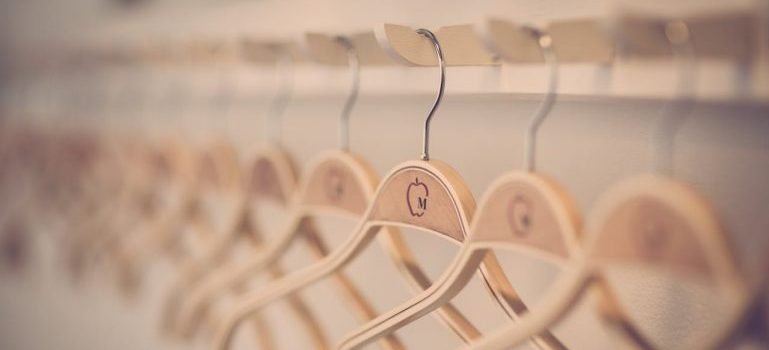 A lot of hangers ready for a student who is organizing a dorm room