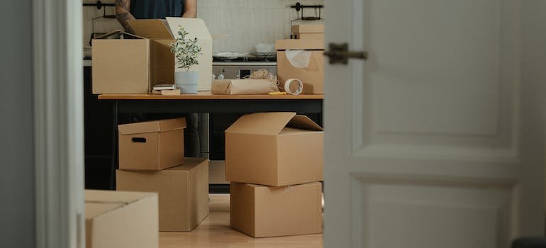 Moving boxes in a room