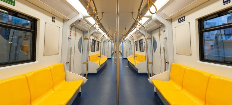 An empty subway trian.