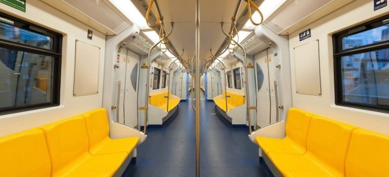 The interior of a subway
