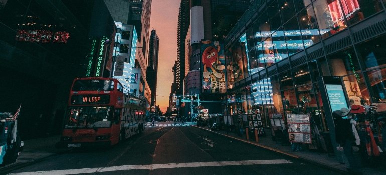 A street in Manhattan.