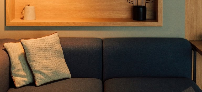 Cozy, illuminated couch
