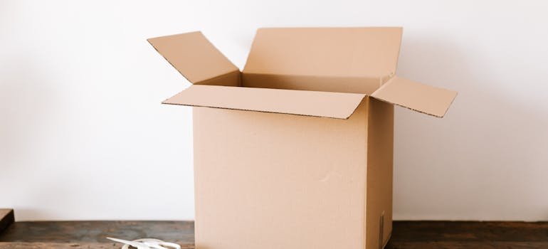 An empty moving box