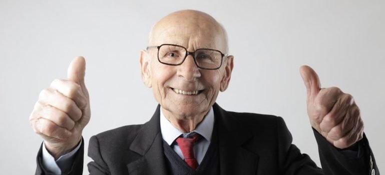 positive senior man