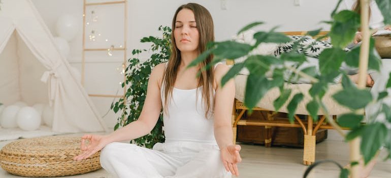 A person doing yoga