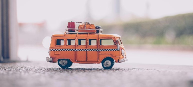 A toy bus.