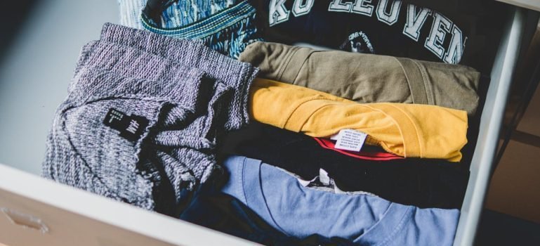 Clothes in a drawer