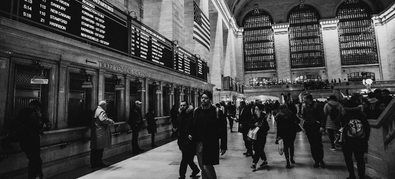 People in the metro in NYC.