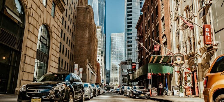 A street in Manhattan.