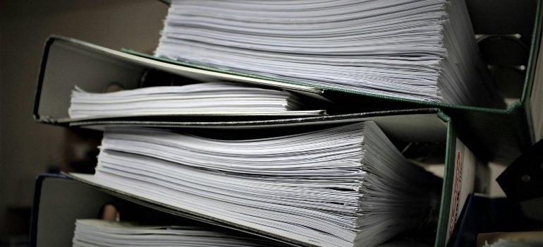 Pile of folders.