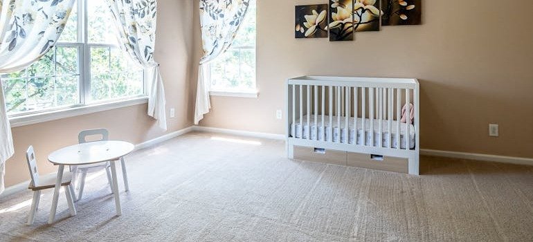 A room before you store your baby gear between kids.