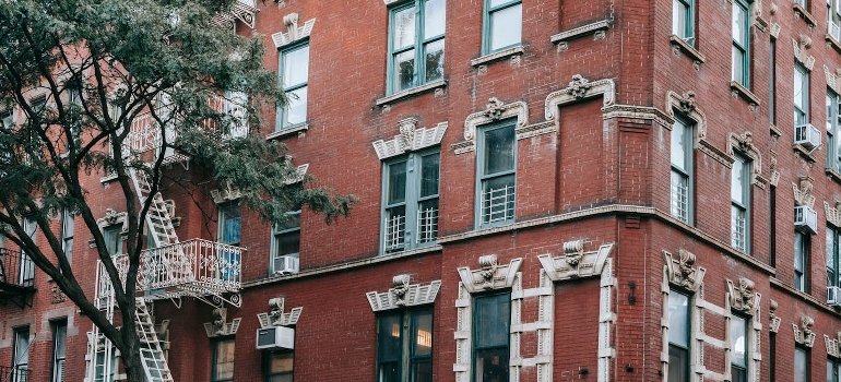 Exterior of a brick building on the Upper East Side.