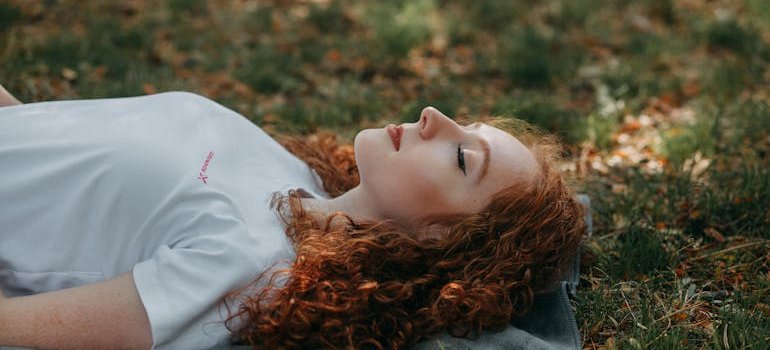 A person lying on the ground.