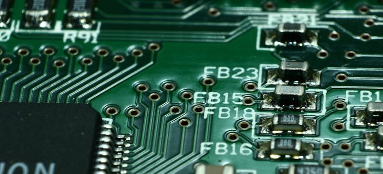 Internals of an electronic device.