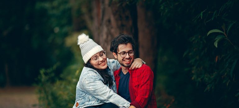 A couple having fun.