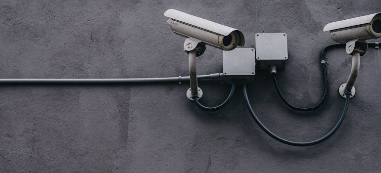 Two security cameras.