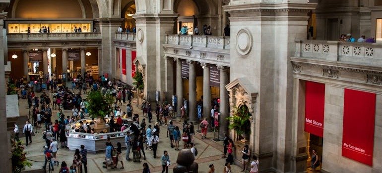 The hallway of The Metropolitan Museum of Art.