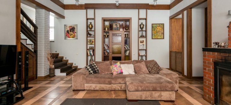 A modern living space showcasing a cozy, minimalist design.