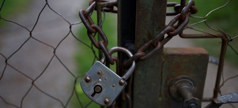 Metal lock.