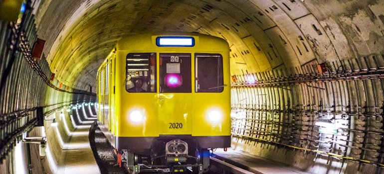 A yellow subway as transportation is what makes Manhattan so appealing to young professionals.