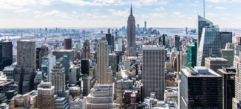 A panoramic view of Manhattan.