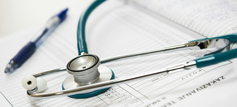 A stethoscope symbolizing the fact that medical workers know why businesses benefit most from storage rentals in Manhattan.