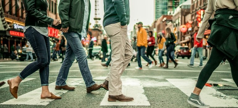 People walking on the street.