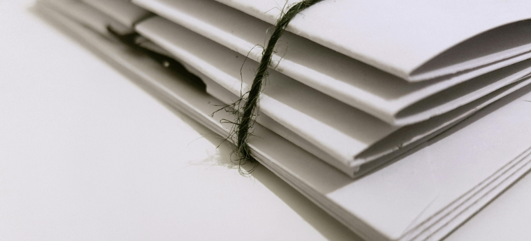 A pile of documents.