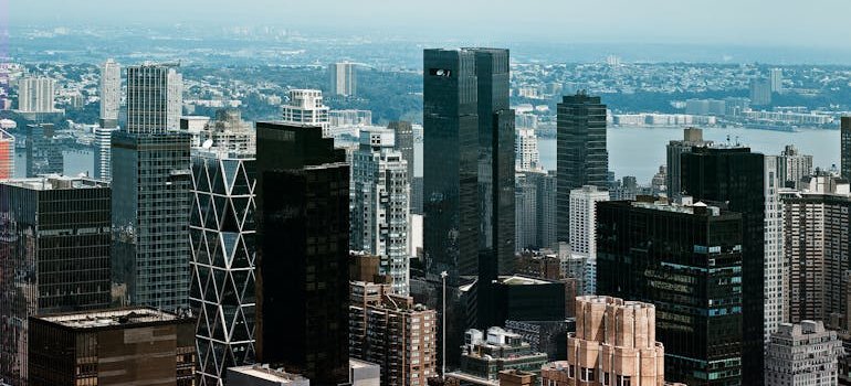 Buildings in New York.