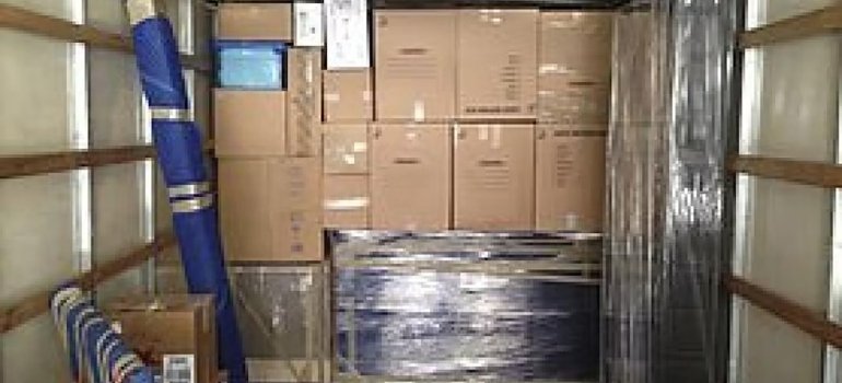 Boxes in a storage