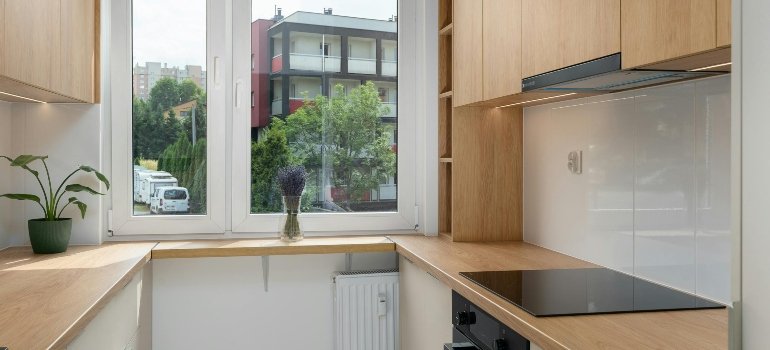 a kitchen in the house