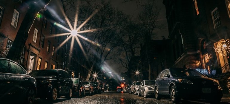 Brooklyn street during night, Brooklyn also as one of the NYC neighborhoods with the highest demand for storage