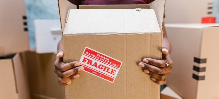a box with fragile items