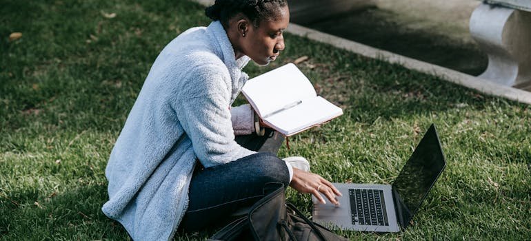 A student in one of the Bronx neighborhoods for outdoor lovers