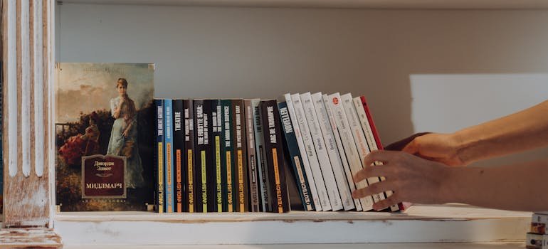 Books on the shelf