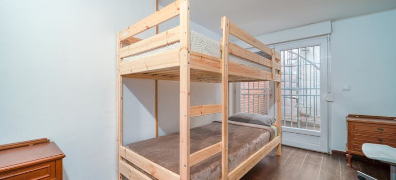 Bunk bed in the dorm
