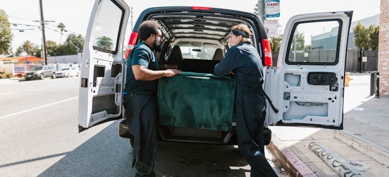 Movers moving furniture in NYC