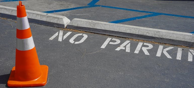 No parking sign as each NYC neighborhood has its own moving challenges