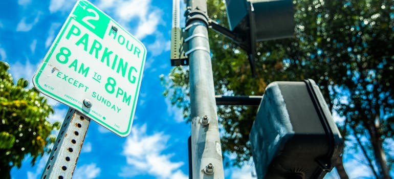 A parking sign