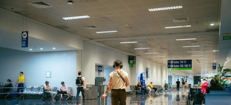 A person at the airport