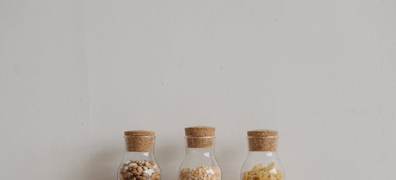 Three food storage containers