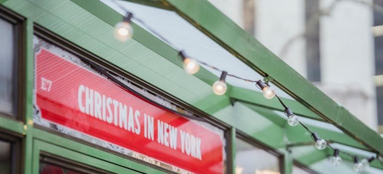 Christmas in New York sign