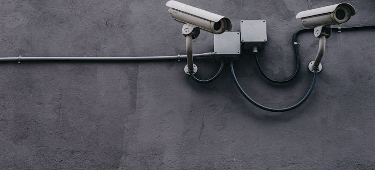Two security cameras