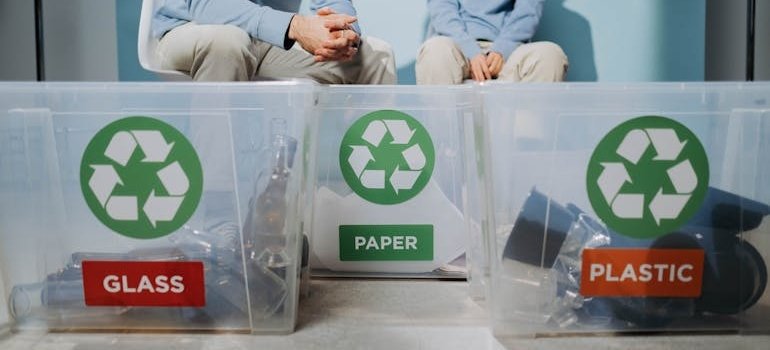 Plastic bins as some of the holiday storage solutions for NYC homes