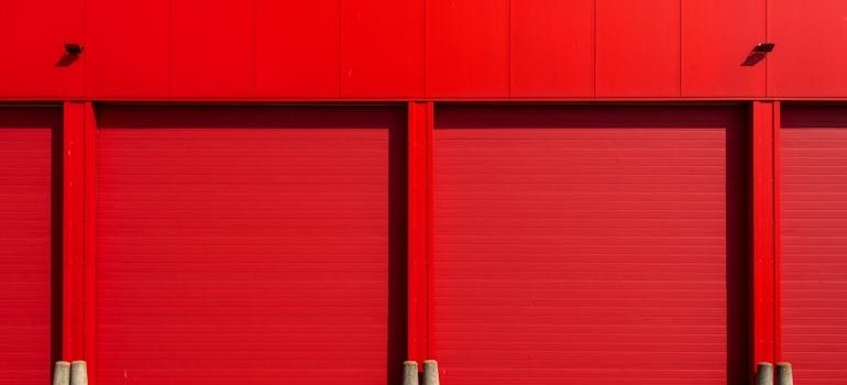 Red storage units
