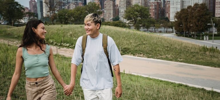A couple in the park