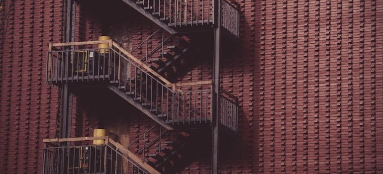 Fire escape stairs